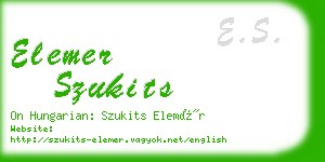 elemer szukits business card